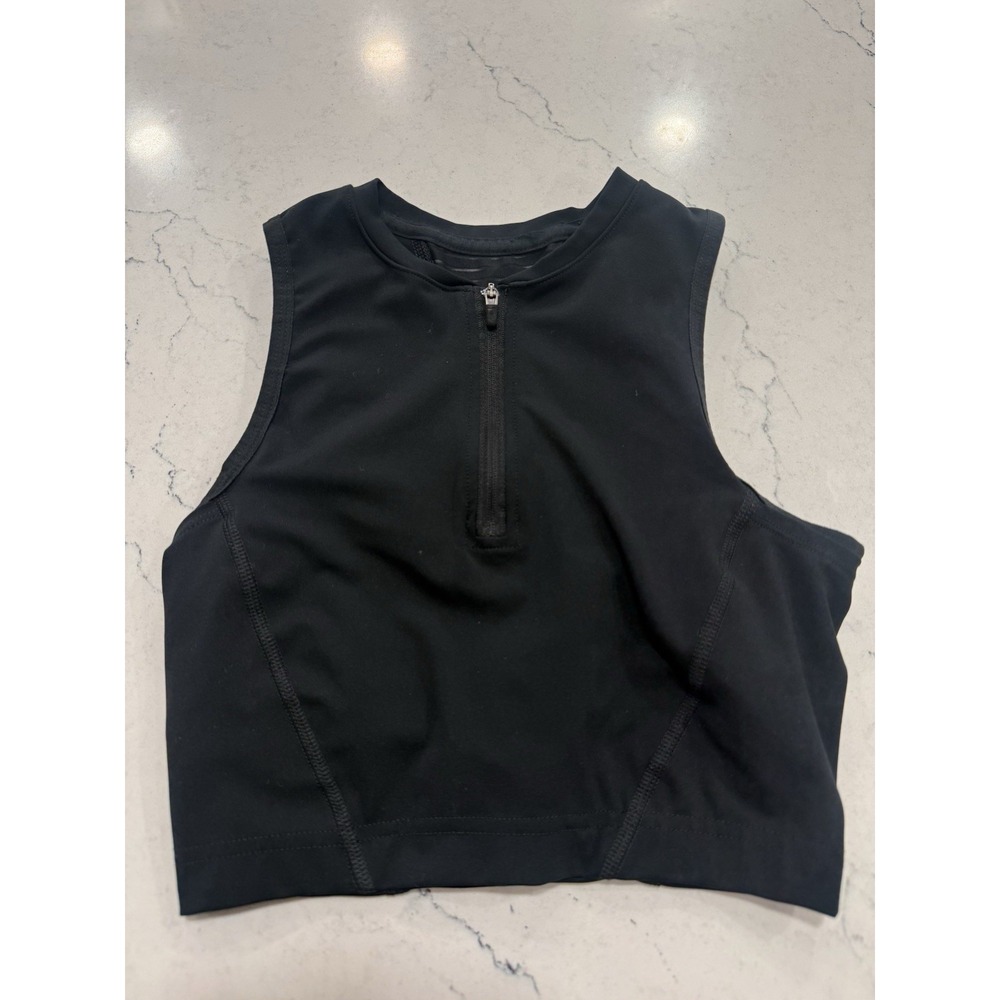 Nike Pro Dri-fit Crop Tank Bra Zip Up Mesh Women's XS